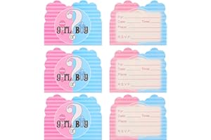 SOIMISS Gender Reveal Party Invito di sesso aperti Baby Shower Party Boy or Girl Messaggio per la doccia del bambino 32 pezzi