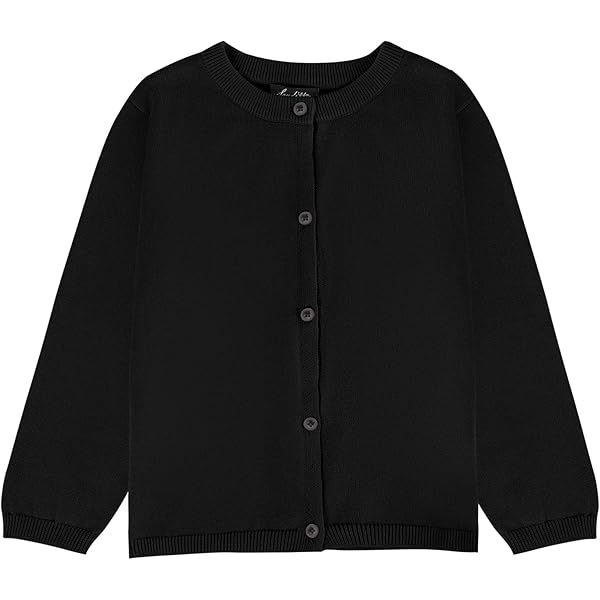 Arshiner Bolero met open voorkant voor meisjes, cardigan voor kinderen, gebreide bolero met lange mouwen en knoopsluiting, Crème Wit, 140 cm