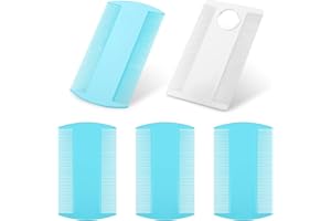 JOWFAY 5 Pettinino Pidocchi, Pettine Bambina Pettine Pidocchi Bambini e Lendini Anti Capelli Pulci Antipidocchi Antipulci Gatto Prevenzione Trattamento Può Essere Utilizzato con Paranix Prevent Spra Shampoo