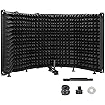 MOCKING BIRD Professional Acoustic Foam Microphone Isolation Shield |Echo Absorbing Soundproof panels Shield |Vocal Booth for Home Studio & Any Condenser Recording Equipment (black) (5 panel)