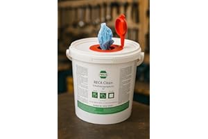 RECA Clean Feuchtreinigungstücher, 72 Profi-Reinigungstücher im Spender, für Hände und Oberflächen, mit Zitrusduft