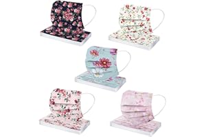 LULUJI Lulupi 50 Stück Einweg Mundschutz Mund-Nasenschutz Pusteblume Bedruckt 3 lagig Einmal MNS Löwenzahn Motiv Halstuch Mund und Nasenschutz Staubdicht Atmungsaktiv Multifunktionstuch Schals Tücher