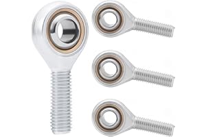 NAKUPENDA 4Pcs Asta Esterno Filettata Testina Cuscinetto Cuscinetti Sferici Filettato Asta Fine Filettatura Maschio Estremità Stelo Filettatura Estremità (M10)