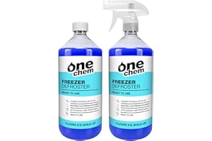 One Chem Freezer Defroster 2 x 500ml - Ready to Use - Clears Ice Build Up Restores Freezer Efficiency - Acts Quickly And Effectively