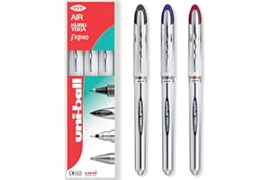 uni-ball Vision Elite - 0.8mm Nib Medium Rollerball Pen - UB-200 - In Gift Box (Pack of 3, Multicolor)