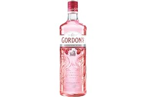 ‎GORDON'S Gordon's Pink Gin, Premium destilliert, Erfrischend köstlich, mit Erdbeer- und Himbeergeschmack, handgefertigt in England, 37,5% vol, 700 ml Einzelflasche