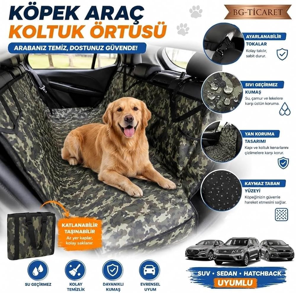 Köpek Araba Koltuk Örtüsü Kedi Hamak Su/Sıvı Geçirmez Araç Oto Seyahat Evcil Hayvan Koltuk Koruyucu Kılıf