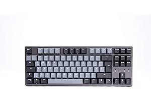 DURGOD Taurus K320 TKL Mechanical Gaming Keyboard - 88 Keys - Double Shot PBT - USB Type C - ISO UK (Space Grey, Cherry Mx Brown)