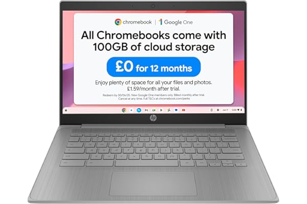 HP Chromebook 14" | Intel Celeron N4500 Processor | 4GB RAM | 64GB eMMC | Intel UHD Graphics | HD Anti-glare Display |
