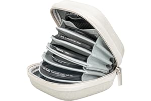 BITUBOL Strapazierfähige 52/58/67/77/82/95mm Linsenfiltertasche，Unterbringen für 8-Filter mit einem maximalen Durchmesser von 95mm, staubdichte Kamera-Objektiv-Filter-Aufbewahrungstasche für ND UV CPL-Filter
