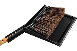 cleangang Zmiatarka ręczna i blacha, drewno bukowe, czarne, 30 cm x 29 cm x 3