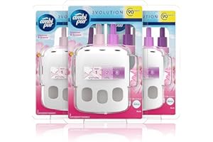 Febreze 3 Volution Smart Programming Air Freshener Plug In Starter Kit 20 ML Blossom and Breeze, 3 Alternating Scents To Clean Away Odours 3 x 20 ml