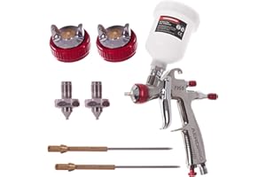 AEROPRO MINI LVLP 0,8 + 1,0 + 1,2 - Pistolet pulvérisateur de peinture professionnel à buse