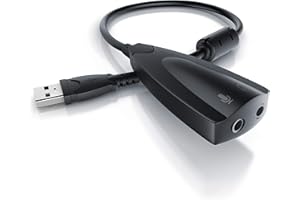‎CSL-COMPUTER CSL - USB Soundkarte extern 7.1 Virtual Surround - Sound Card Adapter - Dynamic 3D Surround - für Computer Notebook Ultrabook Tablet-PC MacBook - Plug & Play - Windows 11-kompatibel - schwarz