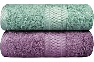 Yoofoss Bamboo Bath Towels 2 Pack Towel Set 500 GSM 70 x 140 cm Extra Large Bath Towels Super Soft & Highly Absorbent Bath Sheets Highly Absorbent and Quick Dry