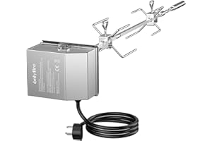 onlyfire BRK-6045 Stainless Steel Grill Rotisserie Kit with 18KG UK motor for Weber Spirit I&II 200/300 Series Gas Grills and Spirit 2/3/4-burner Gas Grills(2025)