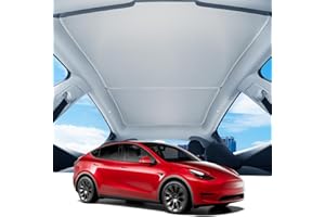 BASENOR 4PCS Tesla Model Y Glass Roof Sunshade Sunroof Retractable Sunshade Heat Insulation Roof Window Sun Protection Tesla Model Y Accessories 2021-2024Grey