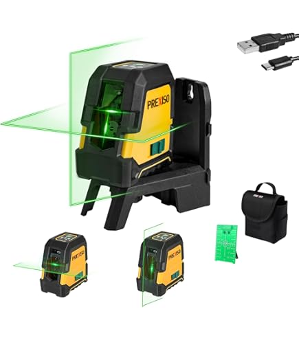 WORKPRO 360° Laserwaterpas met Statief, 30 m Groene Kruislijnlaser, Horizontaal/Verticaal/Kruislijnmodus, Auto-Nivellering, Ideaal voor Bouwplaatsen, Plafond-, Tegel- en Decoratiewerkzaamheden