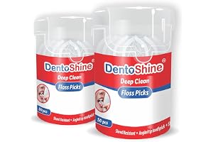DentoShine Deep Clean Floss Picks - 50 ct CAN (Pack of 2)