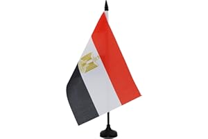 AZ FLAG - Tischflagge Ägypten - 21x14 cm - Arabische Republik Ägypten Tischfahne 14 x 21 Cm - Flaggen