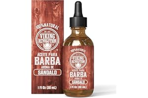Viking Revolution - Aceite Para Barba - Aceite Organico De Argan Y Jojoba - Suaviza Y Fortalece La Barba Y El Bigote - Aroma A Sandalo - 30 ml