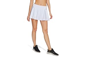 WESTKUN Westku Jupe Short Femme de Tennis Sport Golf Jupe-Short Courte Moulant Elastiquée Été Jupes avec Short Athlétique Taille Haute Skort avec 4 Poches