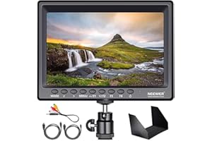 Neewer F100 7" 1280x800 IPS Pantalla Monitor de Campo de Cámara Soporte 4k Entrada Video HDMI para DSLR Cámara sin Espejo Sony A7S II A6500 Panasonic GH5 Canon 5D Mark IV y más (Batería no incluida)