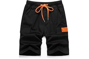 YoungSoul Short Cargo pour Garçon Bermudas Enfants avec Poches Contrastantes