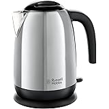 Russell Hobbs 23911 Adventure Polished Stainless Steel Electric Kettle Open Handle, 3000 W, 1.7 Litre