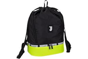Seven Borsa da palestra JUVENTUS magic team, Fondo rigido portascarpe, Elastico portaborraccia, Bambino, Ragazzo, Calcio, Prodotto ufficiale, Idea regalo