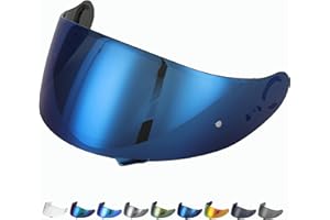 Everalo Compatible with Shoei GT Air 2 Visor - Gt Air - Neotec - Opticson - Cns1 - Helmet Visor Pinlock Ready - Anti-Scratch and Anti-Fog (Blue)