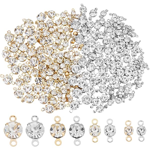 40 Breloques Flocon De Neige Argent Cristal Zircone - Breloques Strass Pour Bijoux DIY