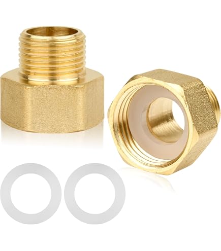 PATIKIL 2 Pack Brass Pipe Fitting Hex Bushing, 3/8\" NPT Female To 1/4...