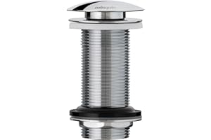 Wirquin 30723416 Bonde de lavabo design sans trop plein Quick-Clac, chromé