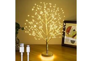 NEWNEN Christmas LED Baum Lampe, Lichterbaum Innen mit 255 Warmweißer LEDs, Dekobaum Belichtet Baumbeleuchtung USB Betrieben für Zuhause Party Geburtstag Hochzeit Innendekoration