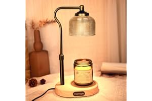 Inspireyes Świeca podgrzewana lampa, elektryczny grzejnik do świec z timerem, ściemniacz świecy świeca, wosk świeca podgrzewacz do świec zapachowych słoików wosk prezenty na parapetówkę