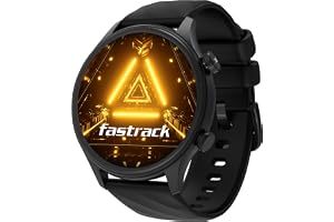 Fastrack Optimus 2 Pro Smart Watch,1.43'' AMOLED Display, Advanced Blazing Fast UI, AOD, Metal Case, IP68 Water & Dust Resistant, Single Sync BT Calling, Working Crown Smartwatch for Men & Women