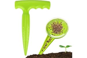 Milifox 2 Stück Blumenzwiebelpflanzer,Pflanzhilfe für Blumenzwiebein mit Tiefenmessung,Pflanzensämaschine,Zwiebelpflanzer für Pflanzen von Samen und Zwiebeln,Pikierstab für Gartenliebhaber,Hellgrün