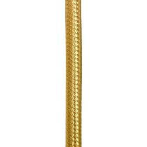 ElekTek Verdrilltes Textilkabel – 2 M Lang, 3-adrig, 0,75 Mm², Gold/messingfarben, Für Lampen & Deckenrosetten