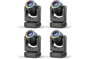 OSUSUENT Cabeza móvil Lyre LED luces de escenario 180W, dmx512 luz de fiesta efectos de iluminación RGBW LED 3 prismas zoom efecto para fiesta DJ boda bar - 4PCS