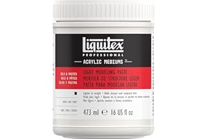 ‎LIQUITEX Liquitex 6816 Professional leichte Modellierpaste - Strukturgel, leichte elastische Struktur-Paste von pastoser, spachtelbarer Konsistenz - 473ml Topf, Weiß