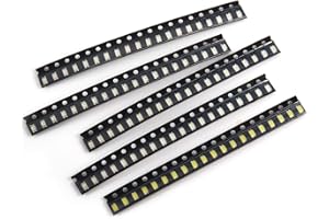 Chanzon (5 couleurs x 20 pcs = 100 pcs) 1206 LED SMD LED Lights Assortiment Kit (Mini Puce 3,2 mm x 1,6 mm pour PCB DC 20mA) Lampes à ampoule d'éclairage super lumineuses Composants