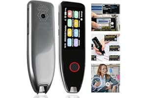 CARSEATTY Stylo de lecture dyslexique, 113 langues, stylo de lecture pour dyslexie écran tactile LCD de 7,6 cm, prend en charge la traduction en ligne/hors ligne, appareil de lecture OCR pour réunions, voyages,