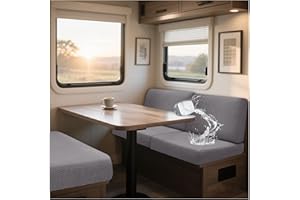 ‎NNSMUN NNSMUN Bezüge Für Wohnwagenpolster Jacquard, rutschfeste Wohnmobil Sitzpolster Bezug Mit 2 Cord Wasserdichtes, Sofa Sitzkissenbezug Für Schonbezug Wohnwagen Polster (Gray,L 95-130cm,W 40-65cm)