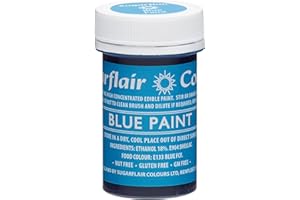 SUGARFLAIR COLOURS Sugarflair Blue Edible Food Paint, for Painting Icing, Sugar Pastes, Flower & Modelling Pastes, Royal Icing, Marzipan & Buttercream - 20g