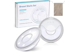 Lilian&Gema Milchauffangschalen Stillen 2 Stück, BPA-frei, Muttermilch Auffangschale, Aufbewahrungsbecher mit Aufbewahrungstasche, Wiederverwendbar Auffangschale, Milchauffangschale Brustschalen Set