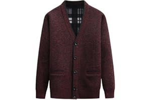 yuyungongsi Men's Cardigans with Buttons Classic Mens Cardigans for Men UK with Pockets Gentleman v Neck Mens Jumper Grey Black Knitted Sweatshirts Jumpers for Men UK