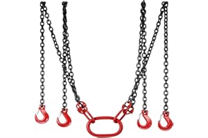 LFDHCN Frantools 4 Beine 4M Anschlagkette Krankette 3T Gabelkopfhaken Krangehänge Verkürzung