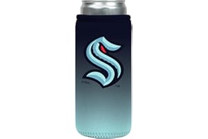 Sok It Can Sok NHL Can Sleeve for Beer & Soda Insulated Neoprene Cover (Seattle Kraken, 12oz Slim Can Sleeve)