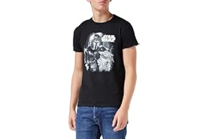 POPGEAR Star Wars The Mandalorian Mando and The Child Photo T-Shirt, Adults, S-5XL, Black, Official Merchandise